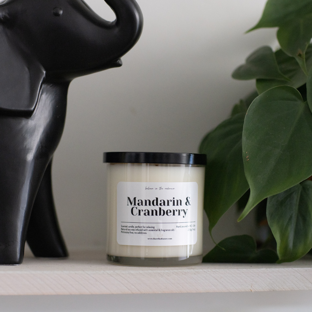 Mandarin Cranberry Scented Single-Wick Candle