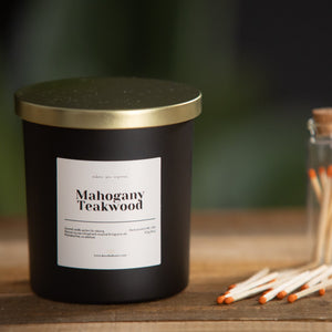 Mahogany Teakwood Scented Single-Wick Candle