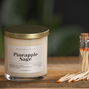 Pineapple & Sage Scented Single-Wick Candle