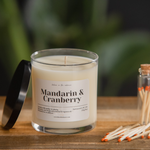 Load image into Gallery viewer, Mandarin Cranberry Scented Single-Wick Candle

