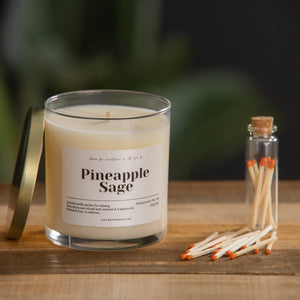 Pineapple & Sage Scented Single-Wick Candle