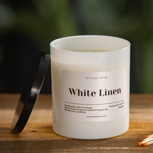 White Linen Scented Single-Wick Candle
