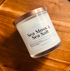 Sea Salt & Sea Moss Scented Single-Wick Candle