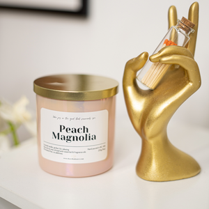Peach Magnolia Scented Single-Wick Candle
