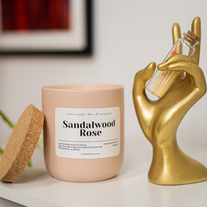 Sandalwood Rose Scented Single-Wick Candle
