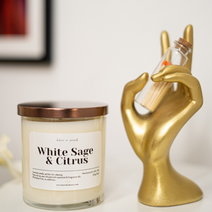 White Sage & Citrus Scented Single-Wick Candle